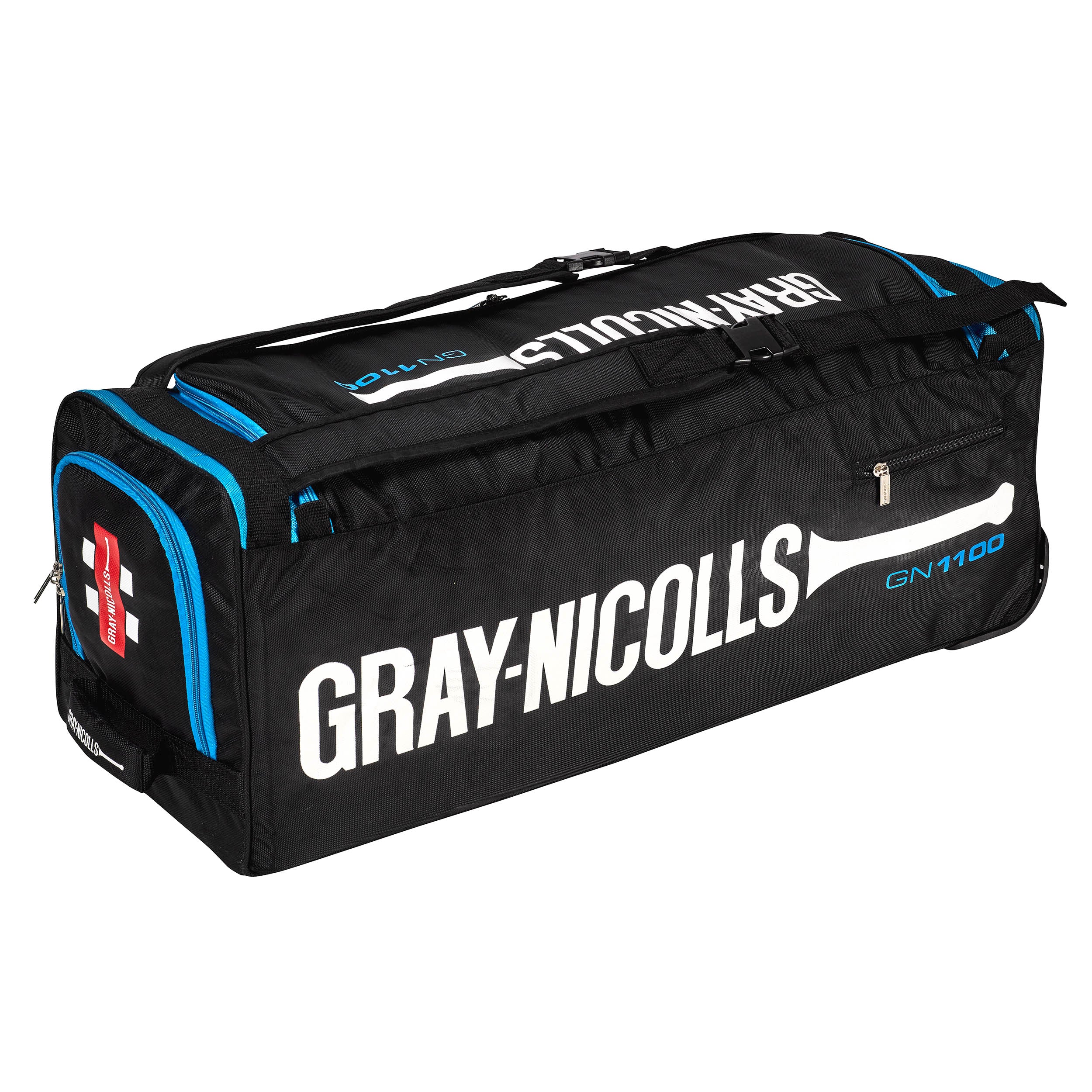 Gray-Nicolls GN 1100 Wheel Bag-Black/Cyan