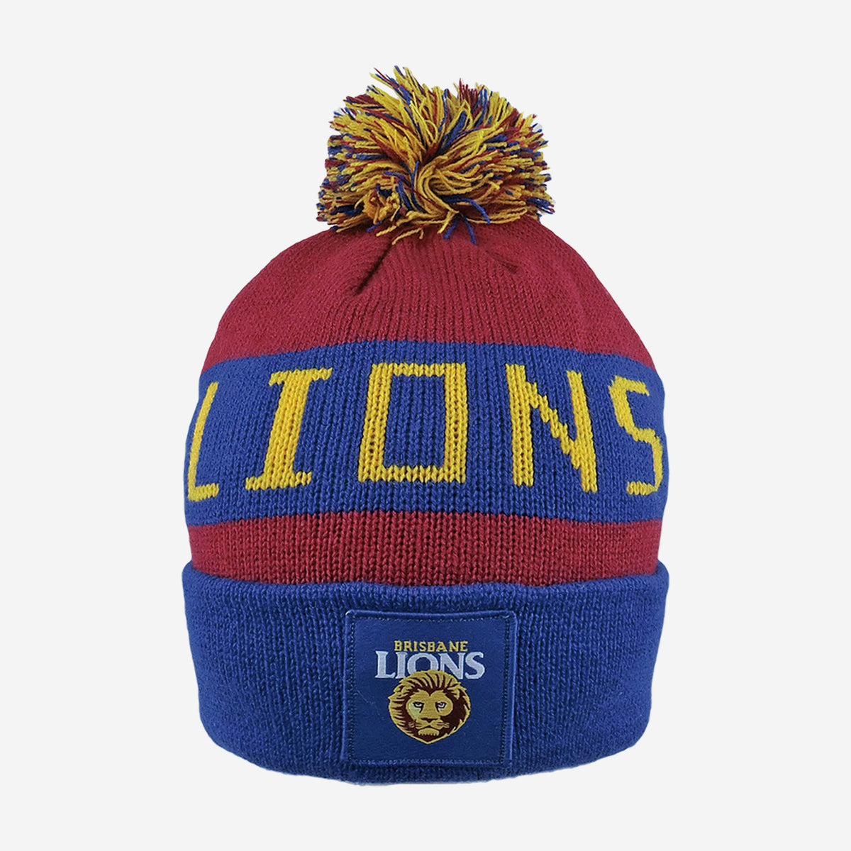 AFL Bar Beanie — Brisbane — manufacturer view 1