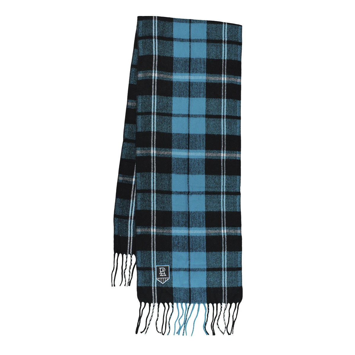 AFL Tartan Scarf — Port Adelaide — full product view
