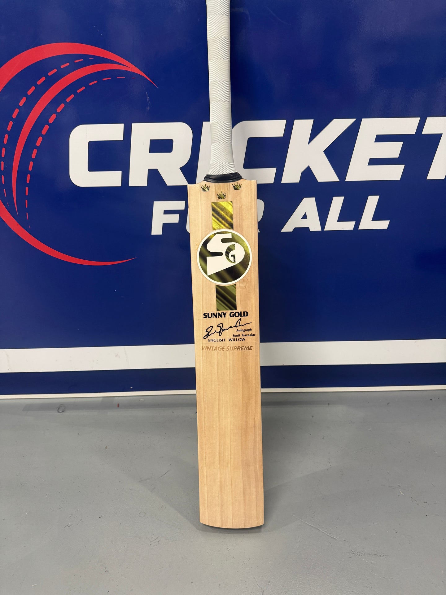SG SUNNY GOLD VINTAGE SUPREME - English Willow Cricket Bat - Cricket For All