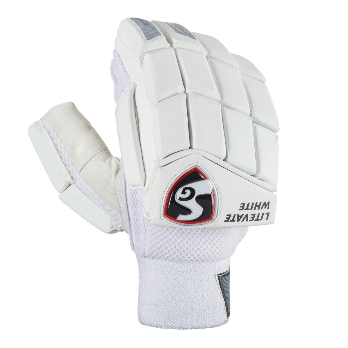 SG Litevate White batting glove — back