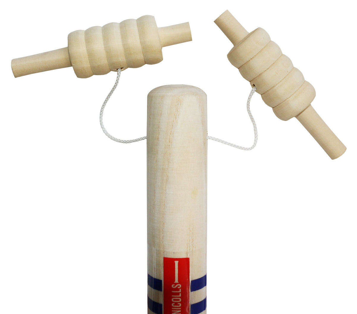 Gray-Nicolls Wooden Spring Return Stumps w String Bails — additional product view 1