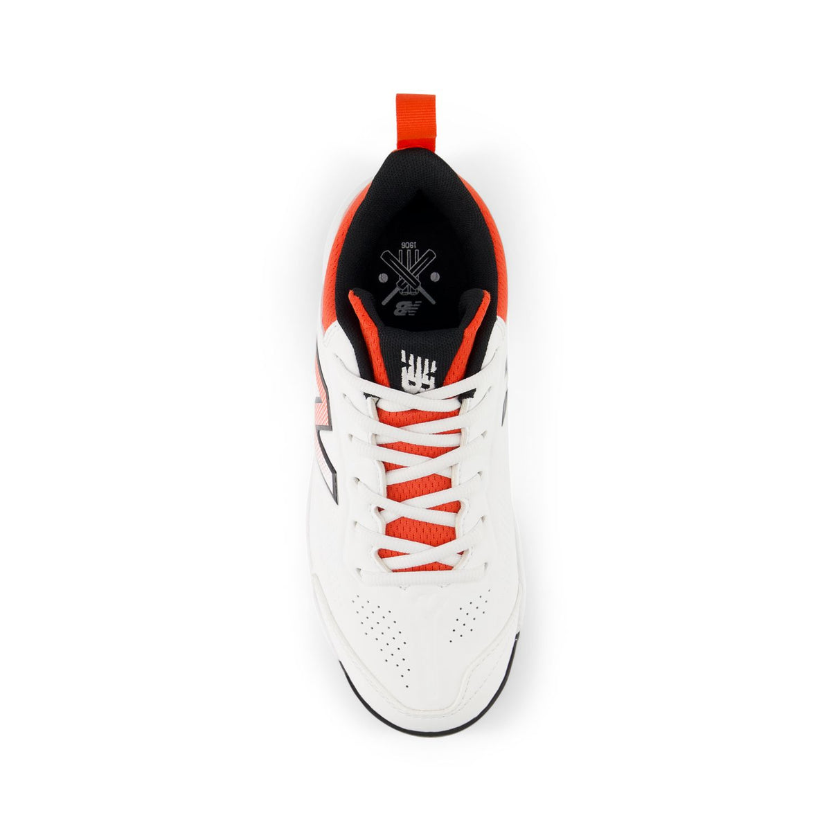 New Balance KC4020F6 junior cricket shoe — top view