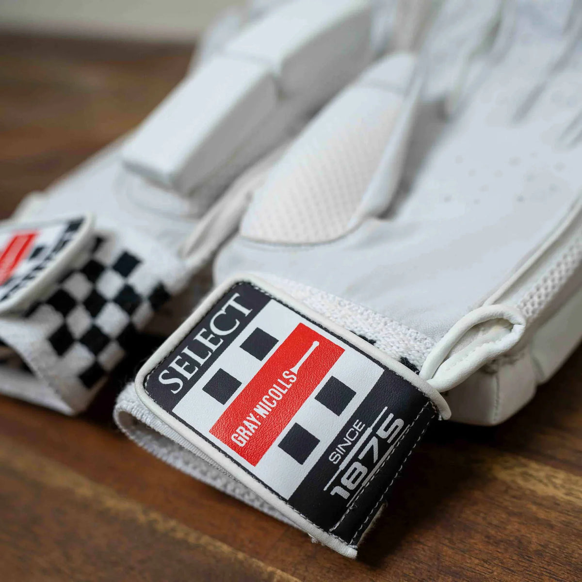 Gray-Nicolls Select batting gloves — shared model gallery — wrist fastening detail