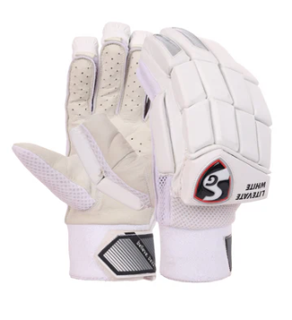 EOS SALE SG LITEVATE WHITE BATTING GLOVES - SENIOR