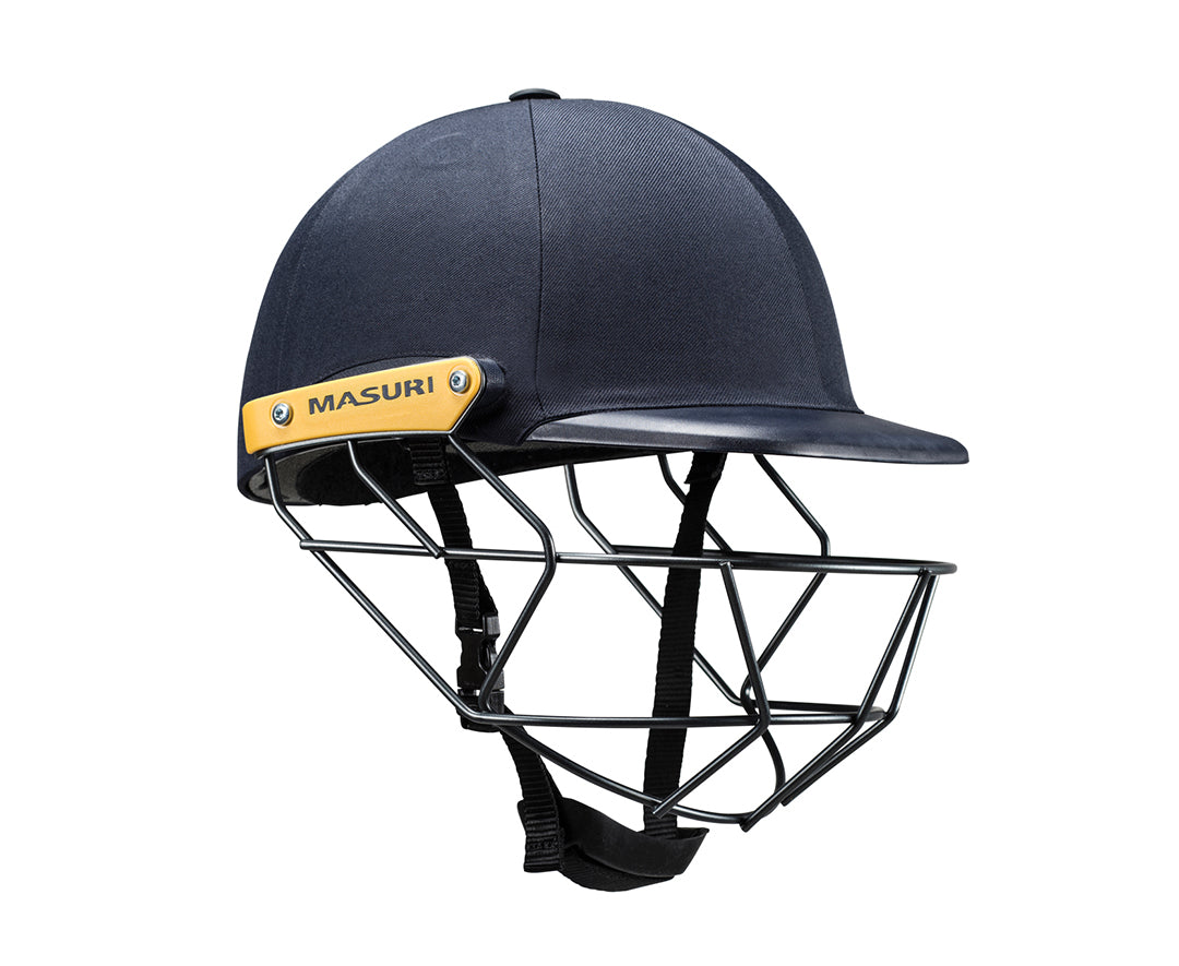 MASURI C LINE STEEL PLUS HELMET WITH ADJUSTOR NAVY - JUNIOR - Cricket For All